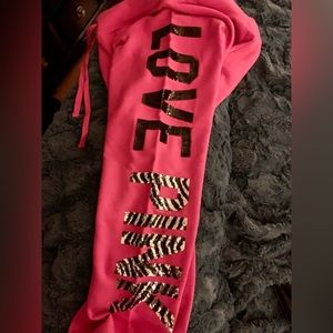 VS PINK sequin bling sweatpants joggers Size Small